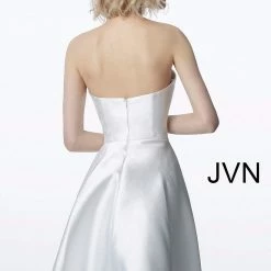 JVN By Jovani Jovani JVN4362 Short High Low Cocktail Homecoming Dress Strapless Pageant Wear 8 JVN By Jovani Jovani JVN4362 Short High Low Cocktail Homecoming Dress Strapless Pageant Wear