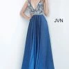 In Stock Jovani JVN4608 Size 4 Ombre Shimmer Maxi Prom Dress Gown V Neck Embellished
