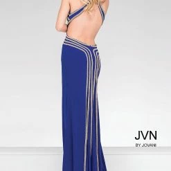 In Stock Jovani JVN 47009 Size 8 Long Backless Crystal Pageant Dress Prom Gown Backless Dresses