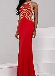 In Stock Jovani JVN 47009 Size 8 Long Backless Crystal Pageant Dress Prom Gown Backless Dresses
