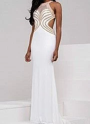 In Stock Jovani JVN 47009 Size 8 Long Backless Crystal Pageant Dress Prom Gown Backless Dresses