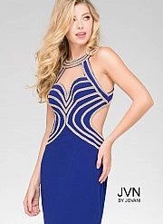 In Stock Jovani JVN 47009 Size 8 Long Backless Crystal Pageant Dress Prom Gown Backless Dresses