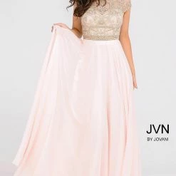 In Stock Jovani JVN 47897 Cap Sleeves Long Formal Dress Size 16 Navy Mother Of Gown