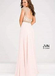 In Stock Jovani JVN 47897 Cap Sleeves Long Formal Dress Size 16 Navy Mother Of Gown