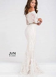 In Stock Long Sleeve Dresses Jovani JVN 47915 Size 8 Lace Two Piece Beaded Formal Evening Gown 9 In Stock Long Sleeve Dresses Jovani JVN 47915 Size 8 Lace Two Piece Beaded Formal Evening Gown