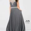 In Stock Jovani JVN 48641 Size 4 Long A Line Formal Dress Embellished Gown High Neck Long Sleeve Dresses