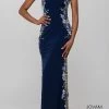 In Stock Jovani JVN 50049 Size 6 Long Sheer Floral Formal Prom Dress Pageant Gown