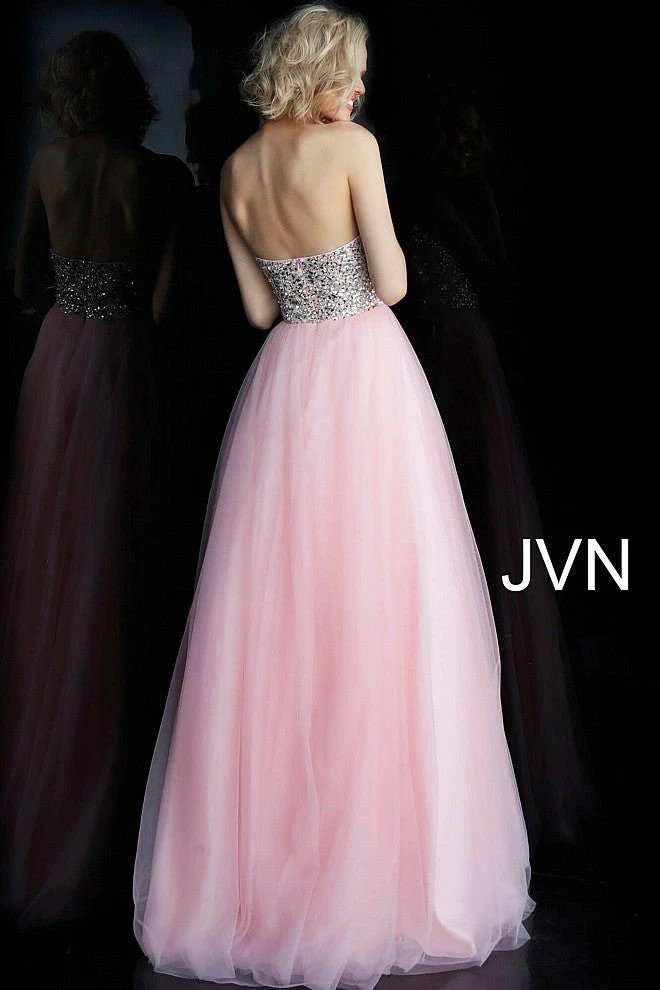 JVN By Jovani Jovani JVN52131 Strapless Crystal Tulle Prom Dress Ball Gown Formal Pageant Gown Ballgown Dresses 9 JVN By Jovani Jovani JVN52131 Strapless Crystal Tulle Prom Dress Ball Gown Formal Pageant Gown Ballgown Dresses