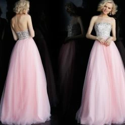 JVN By Jovani Jovani JVN52131 Strapless Crystal Tulle Prom Dress Ball Gown Formal Pageant Gown Ballgown Dresses 25 JVN By Jovani Jovani JVN52131 Strapless Crystal Tulle Prom Dress Ball Gown Formal Pageant Gown Ballgown Dresses