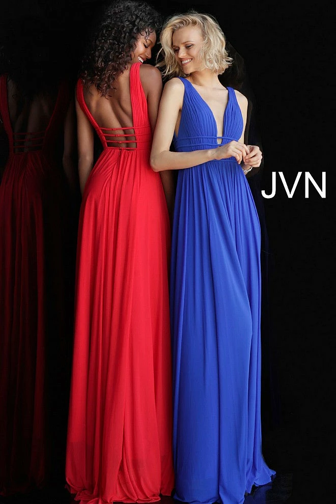 In Stock Jovani JVN52179 Size 6 Royal Prom Dress Pageant Gown A Line Mesh Evening Gown 3 In Stock Jovani JVN52179 Size 6 Royal Prom Dress Pageant Gown A Line Mesh Evening Gown