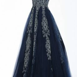 JVN By Jovani Jovani JVN59046 Sheer Tulle Lace High Neck Ballgown Prom Dress Formal Gown Ballgown Dresses