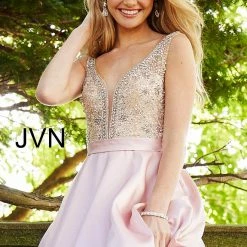 In Stock Jovani JVN60696 Size 4 ,12 Black Prom Dress Ball Gown Pockets A Line Sheer