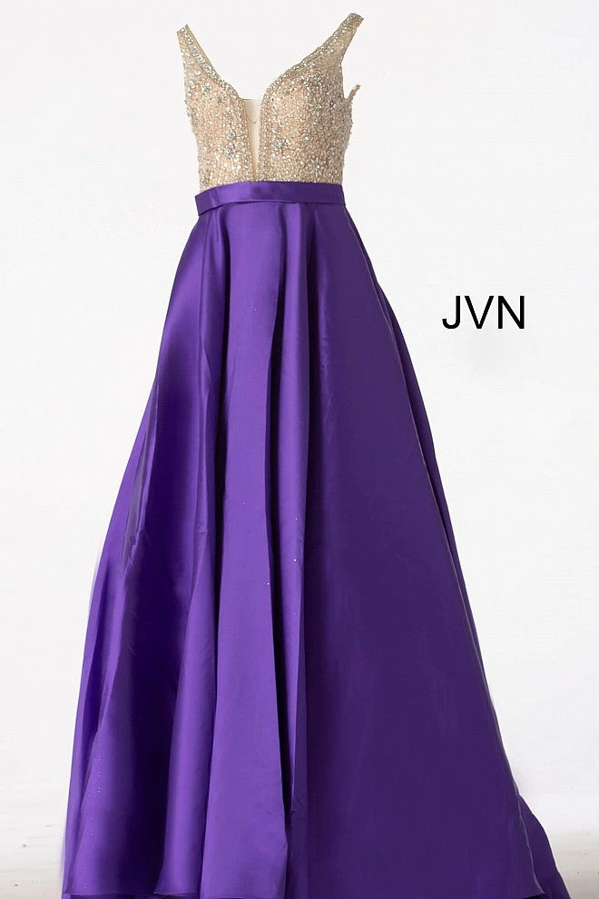 In Stock Jovani JVN60696 Size 0, 2, 8 Royal Ballgown A Line Prom Dress Plunging Neckline Ballgown Dresses 18 In Stock Jovani JVN60696 Size 0, 2, 8 Royal Ballgown A Line Prom Dress Plunging Neckline Ballgown Dresses