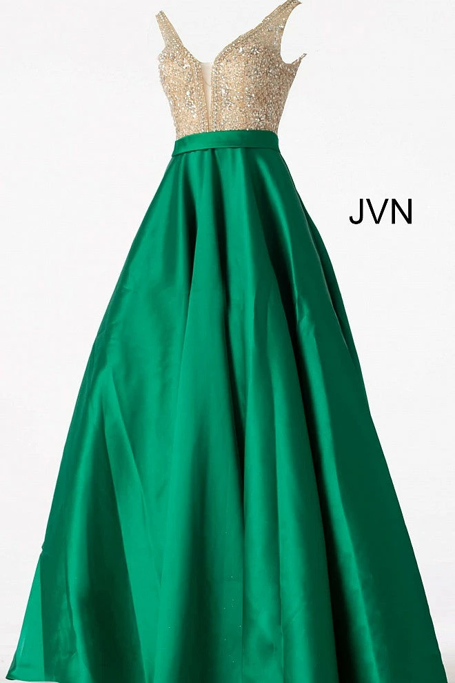 In Stock Jovani JVN60696 Size 0, 2, 8 Royal Ballgown A Line Prom Dress Plunging Neckline Ballgown Dresses 15 In Stock Jovani JVN60696 Size 0, 2, 8 Royal Ballgown A Line Prom Dress Plunging Neckline Ballgown Dresses