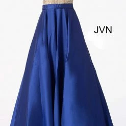 In Stock Jovani JVN60696 Size 0, 2, 8 Royal Ballgown A Line Prom Dress Plunging Neckline Ballgown Dresses