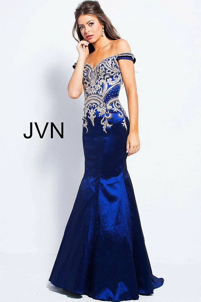 In Stock Jovani JVN 61193 Size 2 Off The Shoulder Mermaid Prom Dress Pageant Gown Mermaid Dresses 3 In Stock Jovani JVN 61193 Size 2 Off The Shoulder Mermaid Prom Dress Pageant Gown Mermaid Dresses