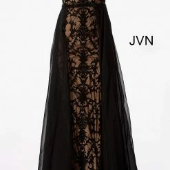 In Stock Jovani JVN62489 Ivory Nude Size 14 Prom Dress Wedding Dress Lace Fitted Gown