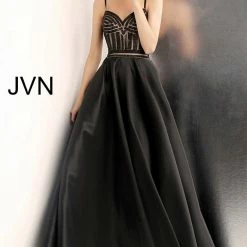 Discontinued Jovani JVN62510 Beaded Bodice Prom Dress With Pockets Ballgown A Line