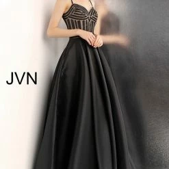 Discontinued Jovani JVN62510 Beaded Bodice Prom Dress With Pockets Ballgown A Line