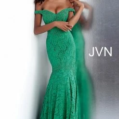 In Stock Jovani JVN62564 Size 20 Long Lace Off The Shoulder Mermaid Prom Dress Evening Gown Mermaid Dresses