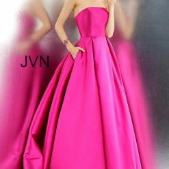 JVN By Jovani Ballgown Dresses Jovani JVN62633 Strapless Straight Neckline Prom Dress Ballgown