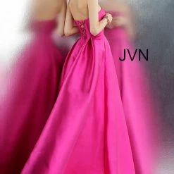 JVN By Jovani Ballgown Dresses Jovani JVN62633 Strapless Straight Neckline Prom Dress Ballgown