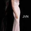 Discontinued JVN By Jovani 62722 Embellished High Neckline Long Fitted Jersey Prom Dress Long Sleeve Dresses