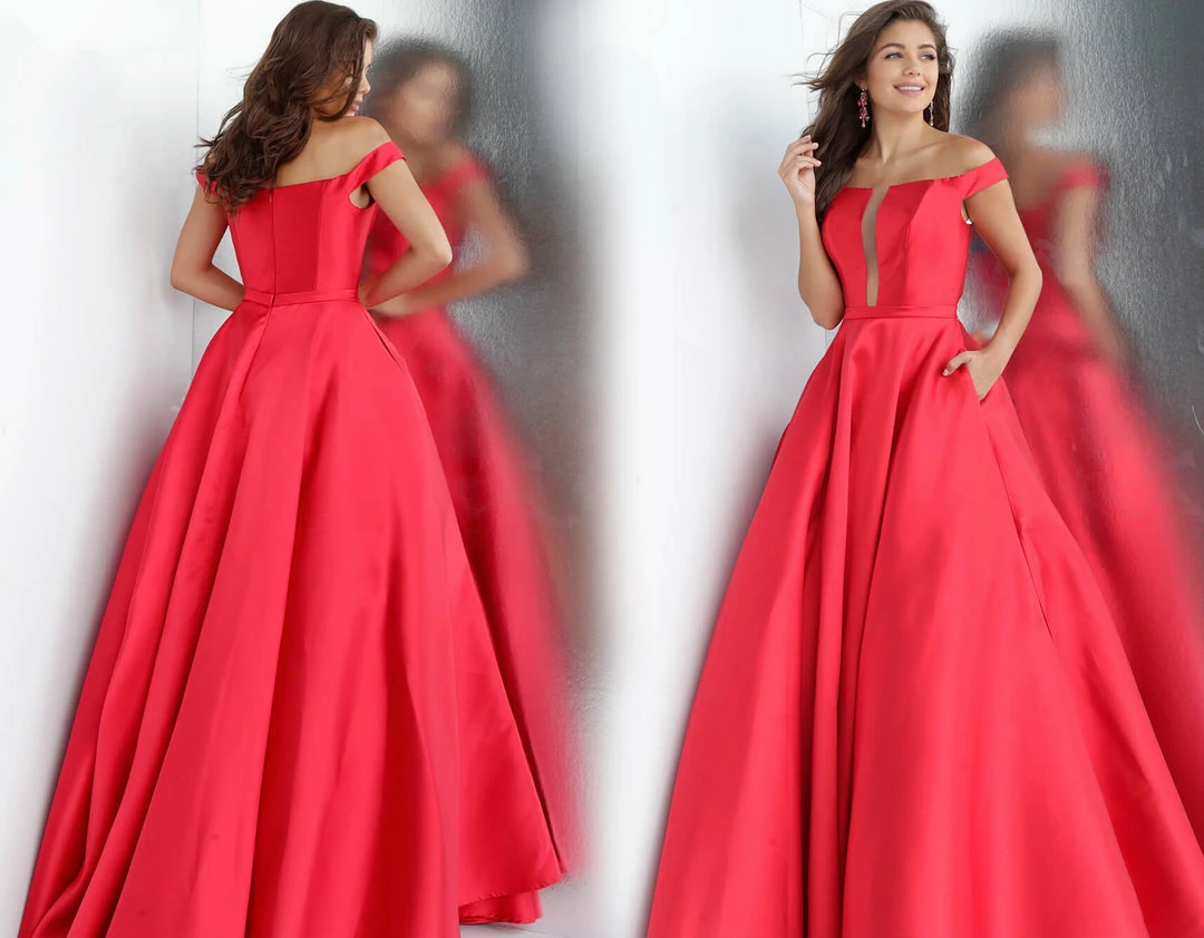 Discontinued JVN By Jovani JVN62743 Off The Shoulder Prom Dress Ball Gown With Pockets 5 Discontinued JVN By Jovani JVN62743 Off The Shoulder Prom Dress Ball Gown With Pockets