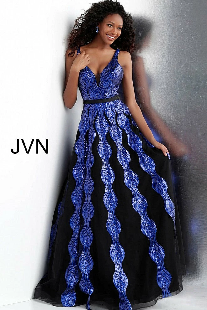 Discontinued Jovani JVN 64158 Sequin Embellished A Line Prom Dress V Neck Ballgown Ballgown Dresses 3 Discontinued Jovani JVN 64158 Sequin Embellished A Line Prom Dress V Neck Ballgown Ballgown Dresses