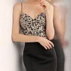 In Stock Jovani JVN66059 Size 2, 10 Long Sheer Embroidered Lace Prom Dress Sheer Formal Gown