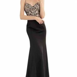 In Stock Jovani JVN66059 Size 2, 10 Long Sheer Embroidered Lace Prom Dress Sheer Formal Gown