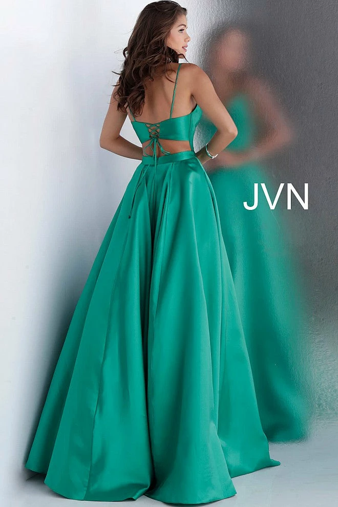 JVN By Jovani Jovani JVN66673 Lace Up Open Back Prom Dress Ball Gown A Line Evening Gown Ballgown Dresses 9 JVN By Jovani Jovani JVN66673 Lace Up Open Back Prom Dress Ball Gown A Line Evening Gown Ballgown Dresses