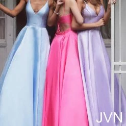 JVN By Jovani Jovani JVN66673 Satin Ball Gown Prom Dress Pleated Skirt V Neck Spaghetti Straps Ballgown Dresses 27 JVN By Jovani Jovani JVN66673 Satin Ball Gown Prom Dress Pleated Skirt V Neck Spaghetti Straps Ballgown Dresses