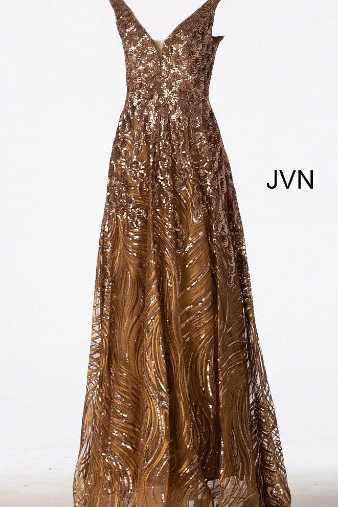Discontinued Jovani JVN66727 Sequin Embellished Prom Dress V Neck Evening Gown Ballgown Dresses 12 Discontinued Jovani JVN66727 Sequin Embellished Prom Dress V Neck Evening Gown Ballgown Dresses