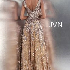 Discontinued Jovani JVN66727 Sequin Embellished Prom Dress V Neck Evening Gown Ballgown Dresses 14 Discontinued Jovani JVN66727 Sequin Embellished Prom Dress V Neck Evening Gown Ballgown Dresses