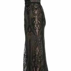 In Stock Long Sleeve Dresses Jovani JVN66960 Fitted Size 6 Long Sequin Lace Fitted Prom Dress Gown Evening