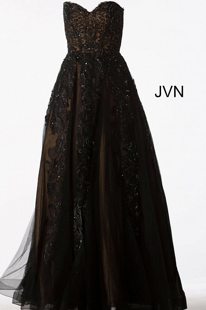 JVN By Jovani Jovani JVN66970 Long Lace Embellished Ball Gown Prom Dress Tulle Sweetheart Ballgown Dresses 12 JVN By Jovani Jovani JVN66970 Long Lace Embellished Ball Gown Prom Dress Tulle Sweetheart Ballgown Dresses