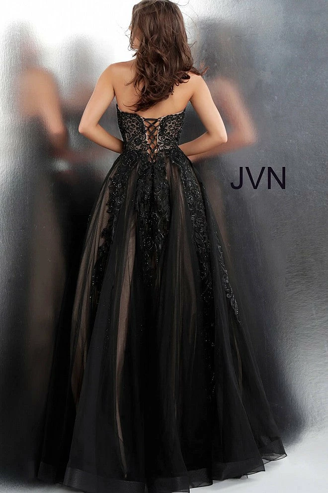 JVN By Jovani Jovani JVN66970 Long Lace Embellished Ball Gown Prom Dress Tulle Sweetheart Ballgown Dresses 11 JVN By Jovani Jovani JVN66970 Long Lace Embellished Ball Gown Prom Dress Tulle Sweetheart Ballgown Dresses