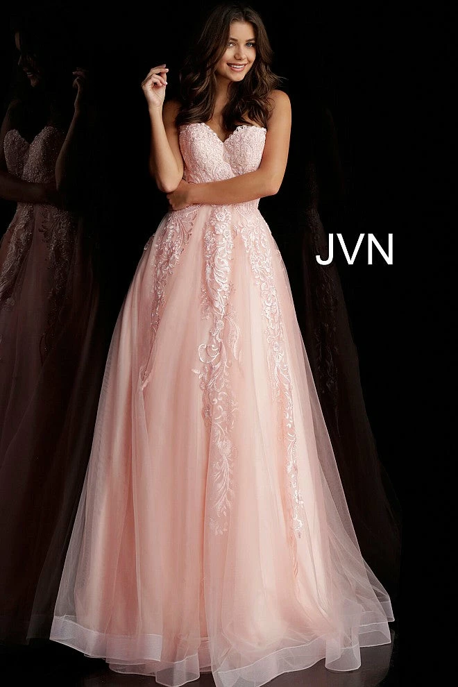 JVN By Jovani Jovani JVN66970 Long Lace Embellished Ball Gown Prom Dress Tulle Sweetheart Ballgown Dresses 6 JVN By Jovani Jovani JVN66970 Long Lace Embellished Ball Gown Prom Dress Tulle Sweetheart Ballgown Dresses