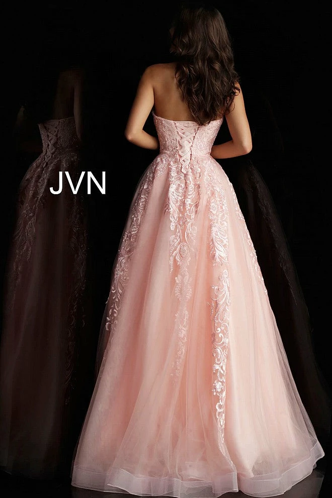 JVN By Jovani Jovani JVN66970 Long Lace Embellished Ball Gown Prom Dress Tulle Sweetheart Ballgown Dresses 7 JVN By Jovani Jovani JVN66970 Long Lace Embellished Ball Gown Prom Dress Tulle Sweetheart Ballgown Dresses