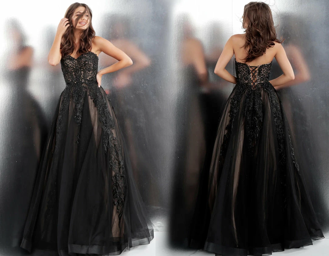 JVN By Jovani Jovani JVN66970 Long Lace Embellished Ball Gown Prom Dress Tulle Sweetheart Ballgown Dresses 9 JVN By Jovani Jovani JVN66970 Long Lace Embellished Ball Gown Prom Dress Tulle Sweetheart Ballgown Dresses