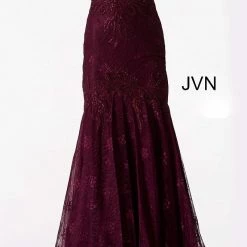Discontinued Jovani JVN66981 Long Lace Off The Shoulder Prom Dress Evening Mermaid Flare Gown