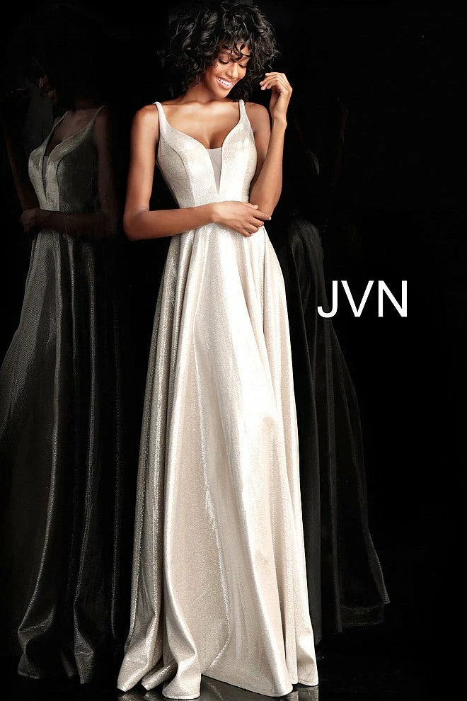 In Stock Long Sleeve Dresses Jovani JVN67050 Size 8 Long A Line Shimmer Prom Dress Blue V Neck 5 In Stock Long Sleeve Dresses Jovani JVN67050 Size 8 Long A Line Shimmer Prom Dress Blue V Neck