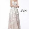 JVN By Jovani Jovani JVN67181 Spaghetti Straps Lace Prom Dress White/pink Wedding Dress Bridal