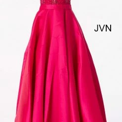 Discontinued Jovani JVN67198 Long A Line Ballgown Prom Dress Pockets Formal Evening Gown