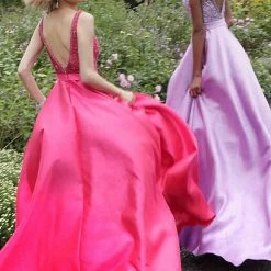 In Stock Ballgown Dresses Jovani JVN67198 Royal Size 20 Prom Dress A Line Ballgown Plus Size Royal