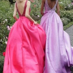 Discontinued Jovani JVN67198 Long A Line Ballgown Prom Dress Pockets Formal Evening Gown