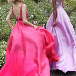 Discontinued Jovani JVN67198 Long A Line Ballgown Prom Dress Pockets Formal Evening Gown