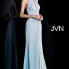 Discontinued JVN By Jovani 67262 Criss Cross Back High Slit Prom Dress