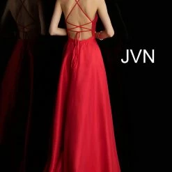 Discontinued Ballgown Dresses Jovani JVN68321 Open Back Corset Long A Line Prom Dress Pageant Gown Evening Dress